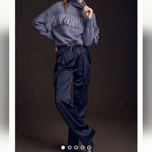 Scotch & Soda Faye High Rise Utility Pants Relaxed Tapered Leg Navy Size XL/30